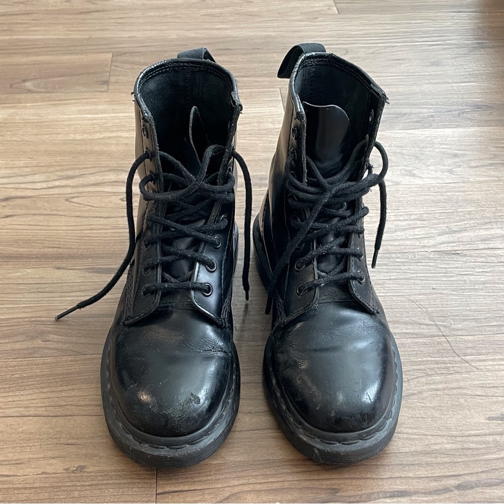 All Black DR Martens Punk Boots